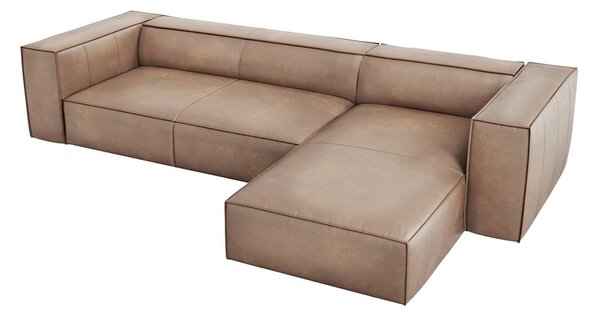 Svetlohnedá kožená rohová pohovka (pravý roh) Madame - Windsor & Co Sofas