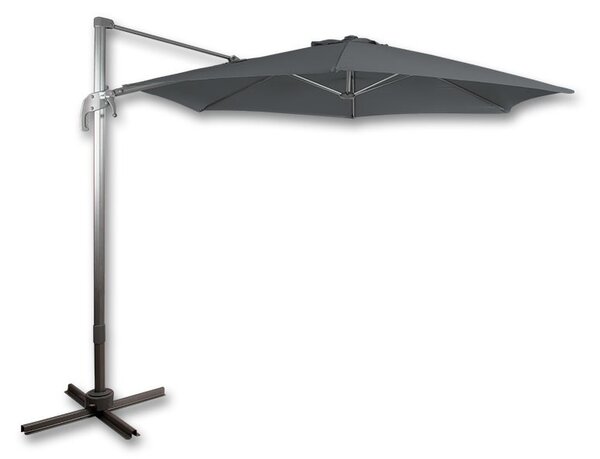 Slnečník Santorini Ø 300cm šedý