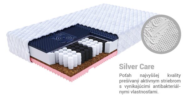 Taštičkový zdravotný matrac s kokosom Gina 80x200 Poťah: Premium Jersey 3D