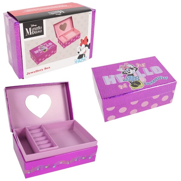 Detská šperkovnica so zrkadielkom 18x12 cm - viac variantov Farba: Minnie Mouse