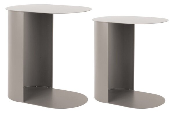 Kovové odkladacie stolíky v súprave 2 ks 30x45 cm Riqueza Oval – Leitmotiv