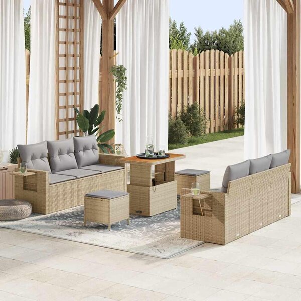 Maison Exclusive - Záhradný nábytok Béžový Poly-rattan