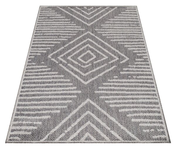 Ayyildiz , Kusový koberec Aruba 4902 grey – na von aj na doma, 60x100, šedá, chodba / predsieň