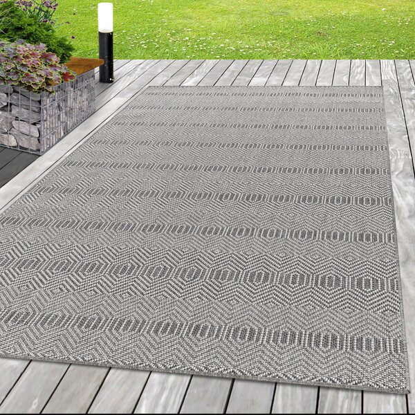 Ayyildiz , Kusový koberec Aruba 4903 grey – na von aj na doma, 80x150, šedá, chodba / predsieň