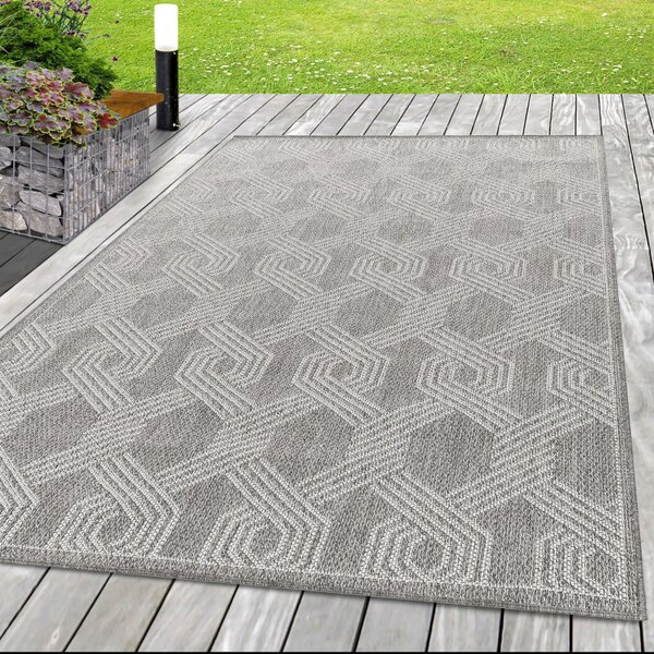 Ayyildiz , Kusový koberec Aruba 4904 grey – na von aj na doma, 60x100, šedá, chodba / predsieň