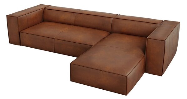 Koňakovohnedá kožená rohová pohovka (pravý roh) Madame - Windsor & Co Sofas