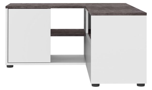 Sivo-biely TV stolík v dekore betónu 90x45 cm Angle – TemaHome