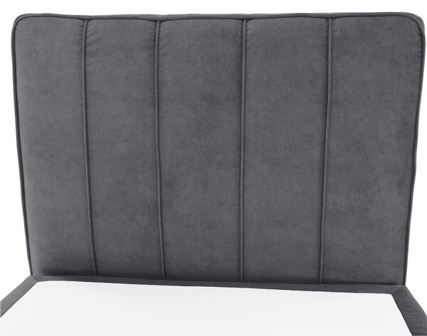 KONDELA Boxspringová posteľ, jednolôžko, sivá, 90x200, pravá, AMIS