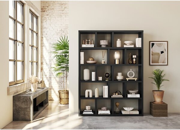 Sivo-čierny TV stolík v dekore betónu 175x52 cm Nara – TemaHome