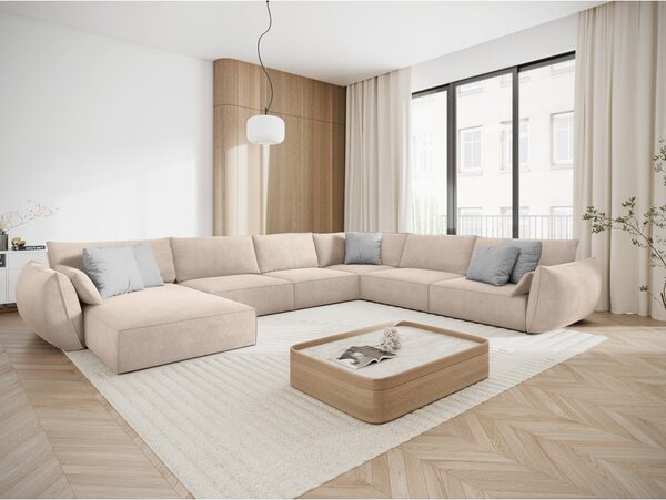 Béžová rohová pohovka (pravý roh) Vanda - Mazzini Sofas