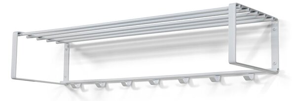 Biely kovový nástenný vešiak s poličkou 100 cm Rex – Spinder Design