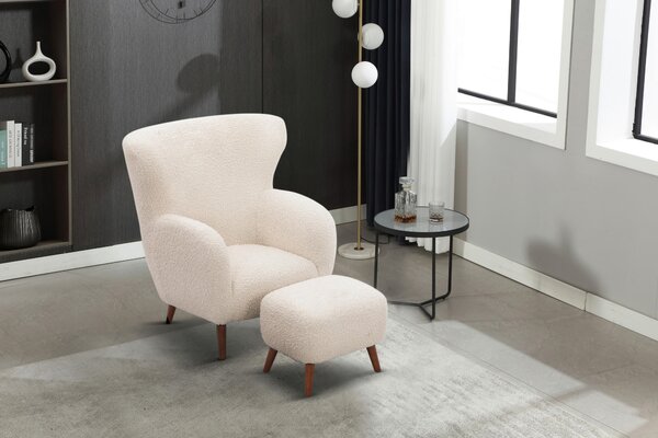 KRESLO – SADA, textil, biela Livetastic - Online Only obývacie izby, Online Only