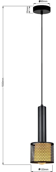 ZÁVESNÉ SVIETIDLO, 12/150 cm - Online Only bytové doplnky, Online Only