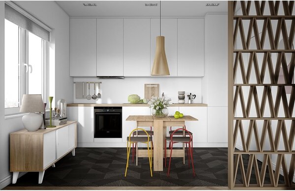Rozkladací jedálenský stôl v dekore duba 76x28 cm Papillon – TemaHome