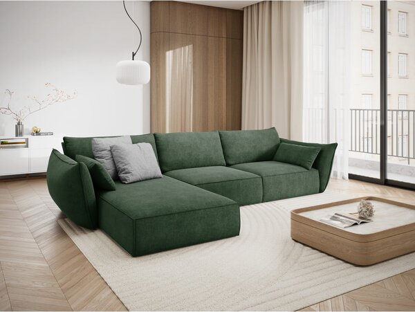 Tmavozelená rohová pohovka (ľavý roh) Vanda - Mazzini Sofas