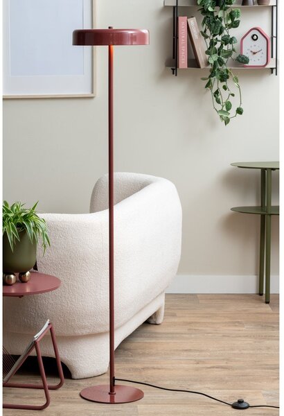 Vínovočervená stojacia lampa s kovovým tienidlom (výška 140 cm) Riqueza Palo – Leitmotiv