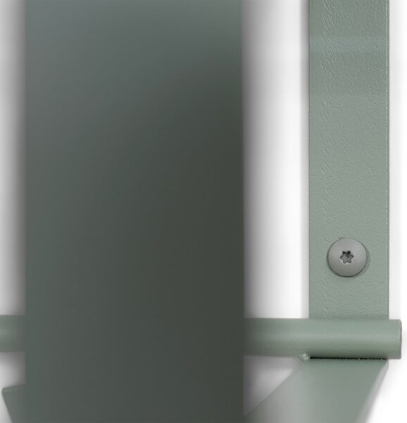 Sivozelený kovový nástenný vešiak s poličkou 100 cm Rex – Spinder Design