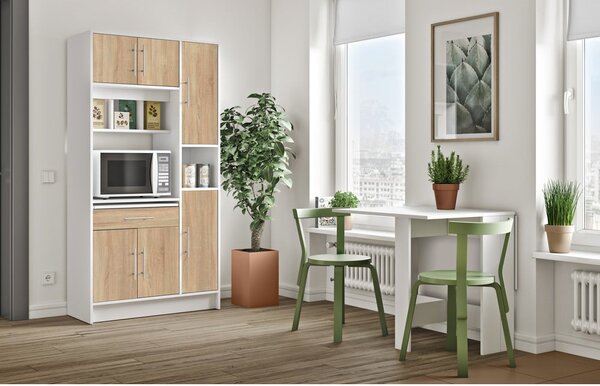 Rozkladací jedálenský stôl s bielou doskou 76x28 cm Papillon – TemaHome