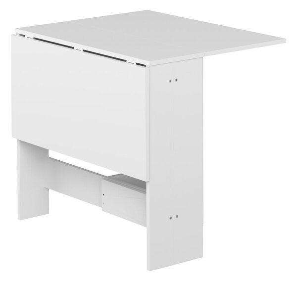 Rozkladací jedálenský stôl s bielou doskou 76x28 cm Papillon – TemaHome