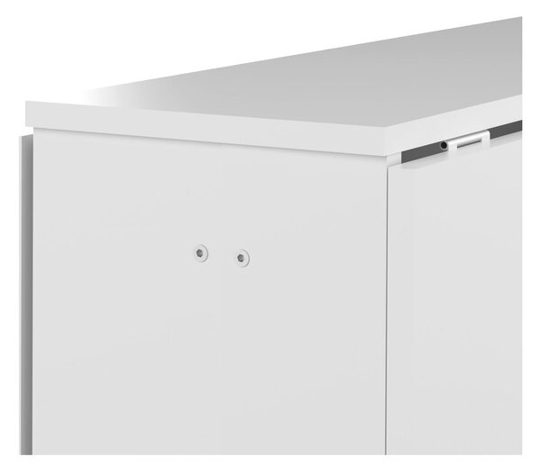 Rozkladací jedálenský stôl s bielou doskou 76x28 cm Papillon – TemaHome