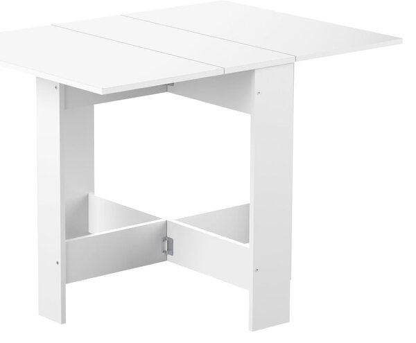 Rozkladací jedálenský stôl s bielou doskou 76x28 cm Papillon – TemaHome
