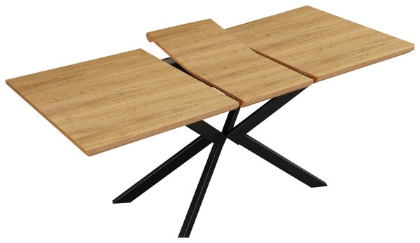 JEDÁLENSKÝ STÔL, čierna, farba duba, 140-180/90/76 cm Carryhome - Stoly