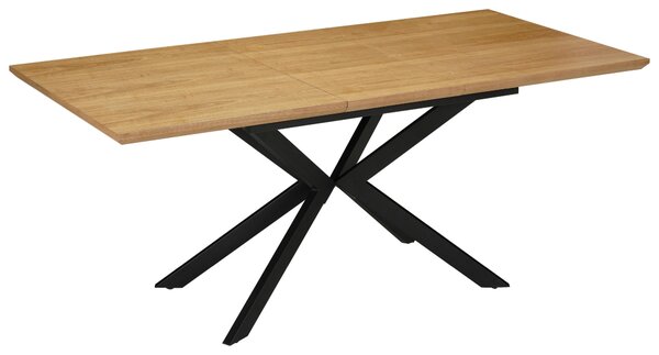 JEDÁLENSKÝ STÔL, čierna, farba duba, 140-180/90/76 cm Carryhome - Stoly