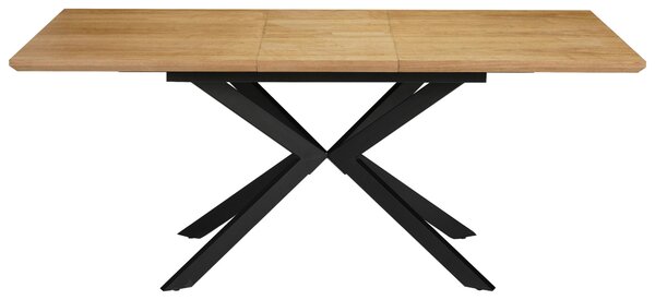JEDÁLENSKÝ STÔL, čierna, farba duba, 140-180/90/76 cm Carryhome - Stoly