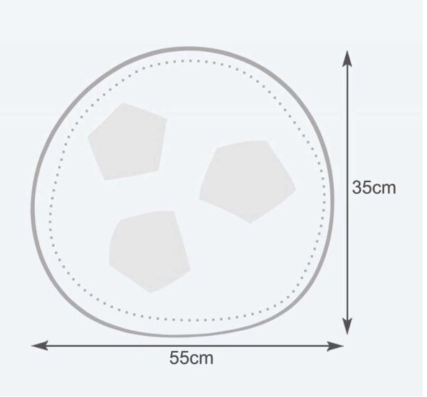 Sedací vak malá bielo limetková futbalová lopta TiaHome