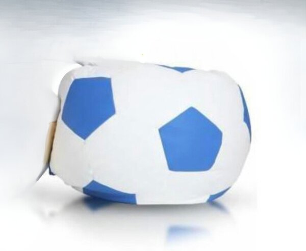 Sedací vak malá bielo modrá futbalová lopta TiaHome