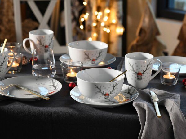 KOMBINOVANÝ SERVIS, 18-dielne, porcelán Creatable - Online Only bytové doplnky, Online Only