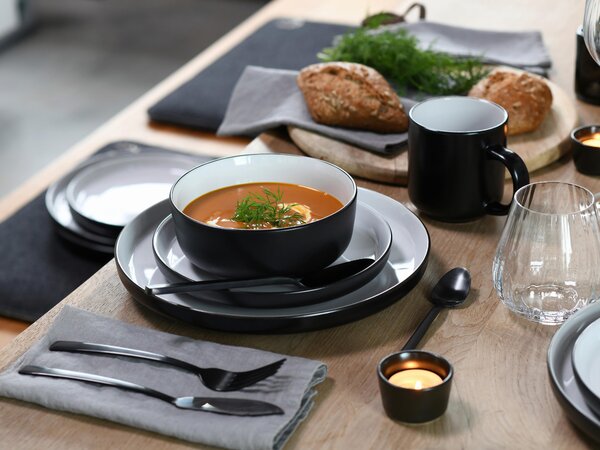 KOMBINOVANÝ SERVIS, 16-dielne, kamenina Creatable - Online Only bytové doplnky, Online Only