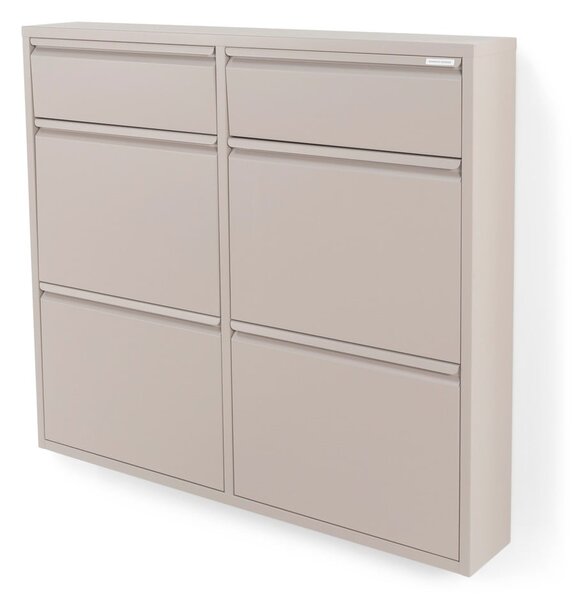 Taupe kovová výklopná skrinka na topánky 98x86x15 cm Billy – Spinder Design