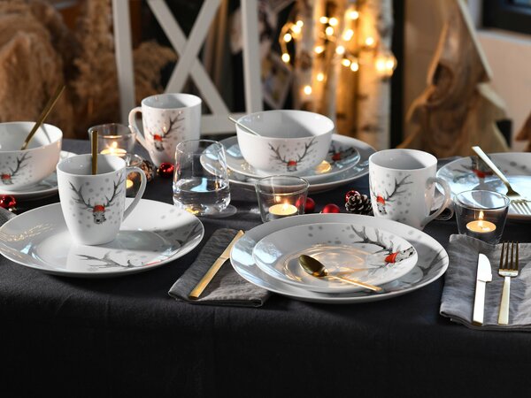 KOMBINOVANÝ SERVIS, 18-dielne, porcelán Creatable - Online Only bytové doplnky, Online Only