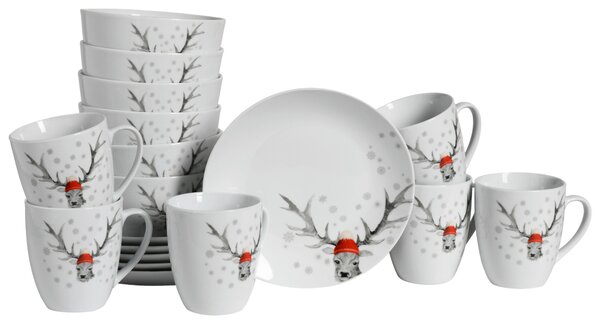 KOMBINOVANÝ SERVIS, 18-dielne, porcelán Creatable - Online Only bytové doplnky, Online Only
