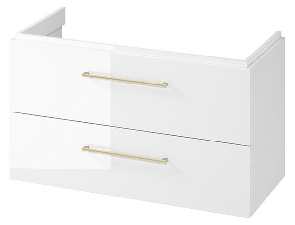 Cersanit Larga, závesná umývadlová skrinka 100cm, biela lesklá, S932-076