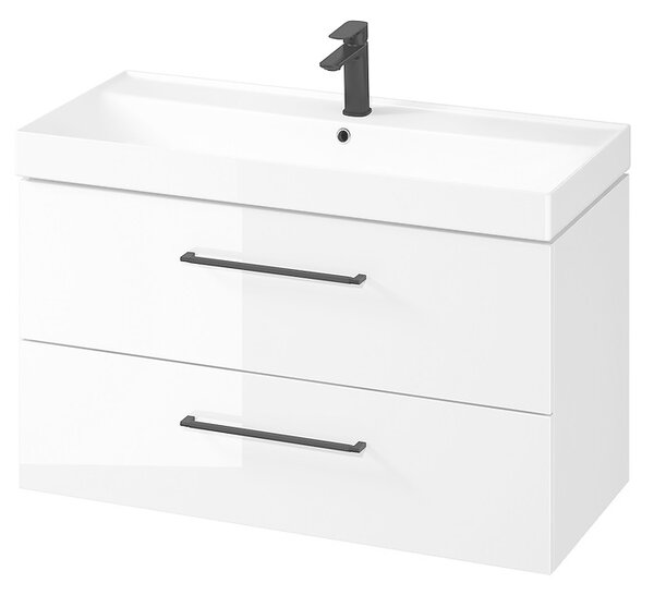 Cersanit Larga, závesná umývadlová skrinka 100cm, biela lesklá, S932-076