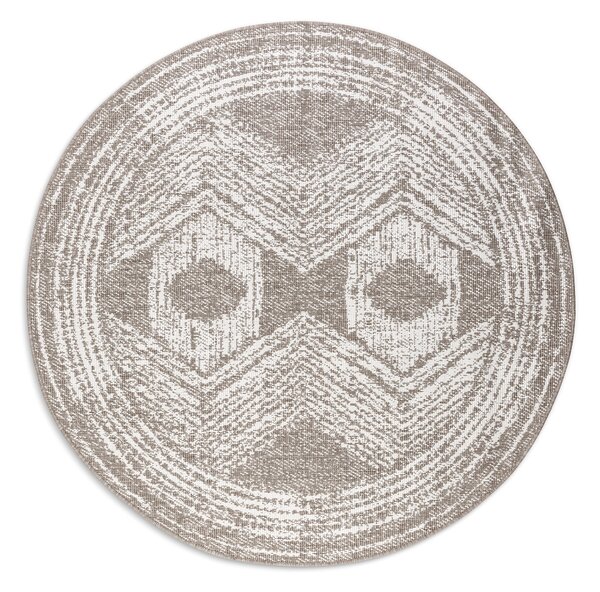 ELLE Decoration koberce Kusový koberec Gemini 106031 Linen kruh z kolekcie Elle - na von aj na doma - 140x140 (priemer) kruh cm