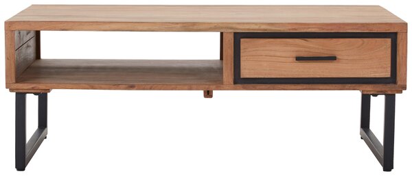 KONFERENČNÝ STOLÍK, čierna, farba akácie, drevo, kov, 118/70/45 cm Landscape - Stolíky do obývačky