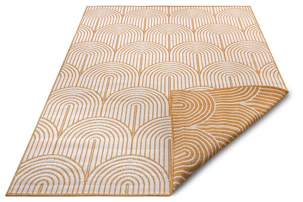 Hanse Home , Kusový koberec Pangli 105849 Ochre – na von aj na doma, 120x170, žltá, chodba / predsieň