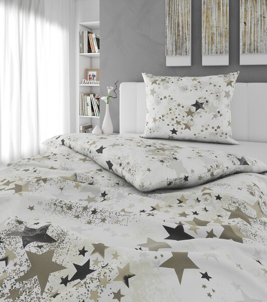 POSTEĽNÁ BIELIZEŇ, flanel, taupe, 140/200 cm Esposa - Obliečky & plachty