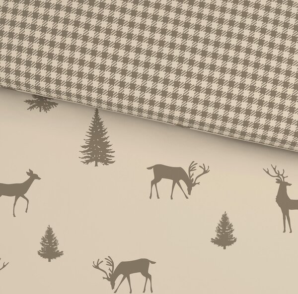 OBOJSTRANNÁ POSTEĽNÁ BIELIZEŇ, flanel, taupe, 140/200 cm Esposa - Obliečky & plachty