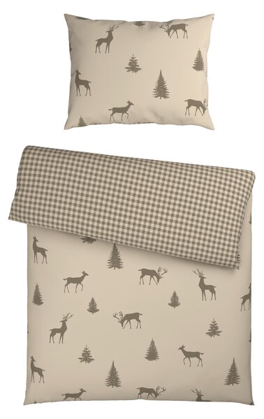 OBOJSTRANNÁ POSTEĽNÁ BIELIZEŇ, flanel, taupe, 140/200 cm Esposa - Obliečky & plachty