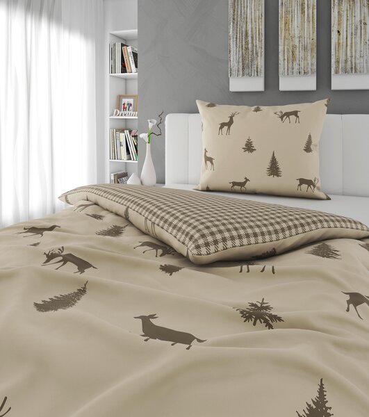 OBOJSTRANNÁ POSTEĽNÁ BIELIZEŇ, flanel, taupe, 140/200 cm Esposa - Obliečky & plachty