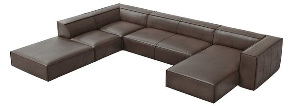 Hnedá kožená rohová pohovka (ľavý roh) Madame - Windsor & Co Sofas