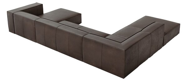 Hnedá kožená rohová pohovka (ľavý roh) Madame - Windsor & Co Sofas