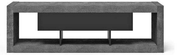 Sivo-čierny TV stolík v dekore betónu 175x52 cm Nara – TemaHome