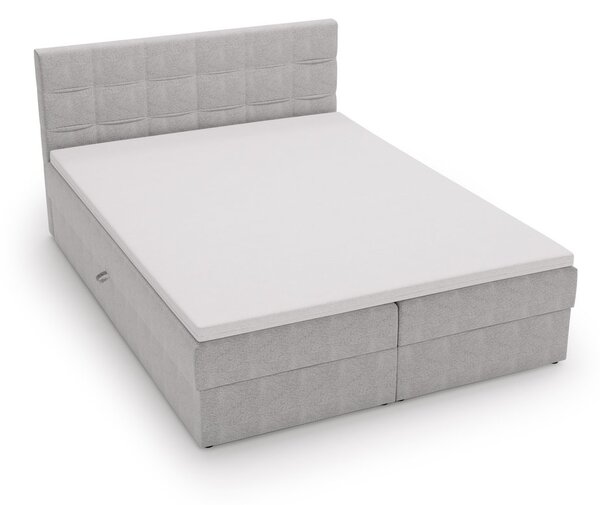 Čalúnená posteľ 140x200 ELSIE 2 s úložným priestorom - svetlo béžová