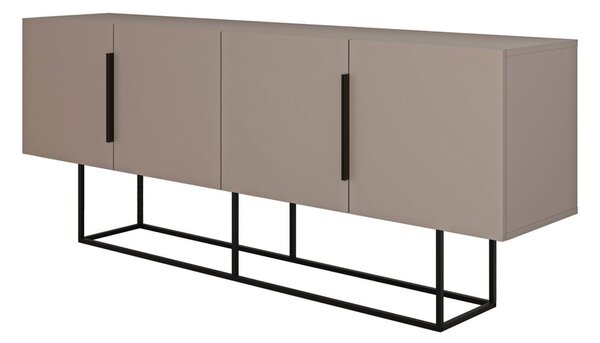 Sivo-béžová nízka komoda 200x80 cm Titan – Marckeric