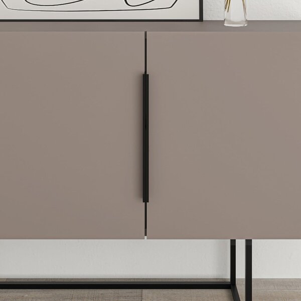 Sivo-béžová nízka komoda 200x80 cm Titan – Marckeric